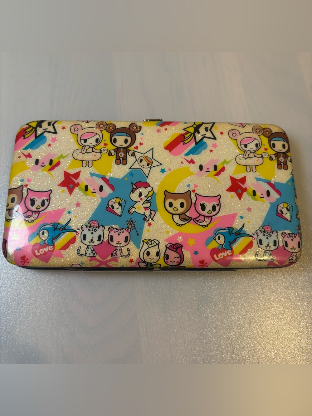 Neon Star by Tokidoki Best Friends Owl Clutch Snap Closure Wallet - Picture 2 of 5